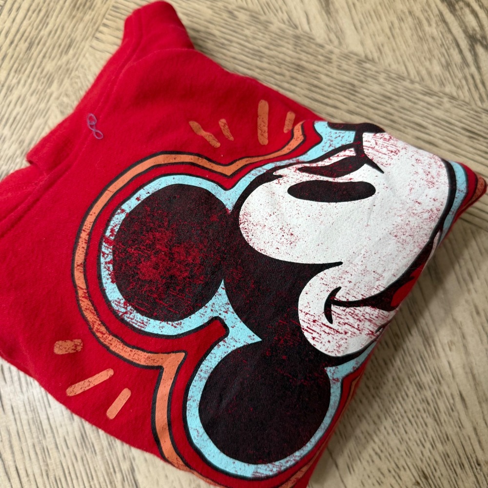 Disney Mickey Mouse Red‎ Hoodie Sweatshirt Kids Size 7